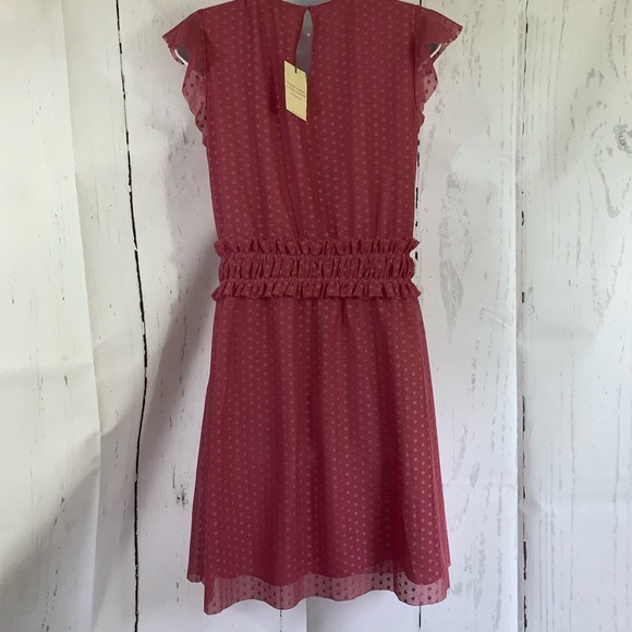 Ella Moon  Ruffle ,  Mini Dress, Mauve, M - Picture 6 of 8